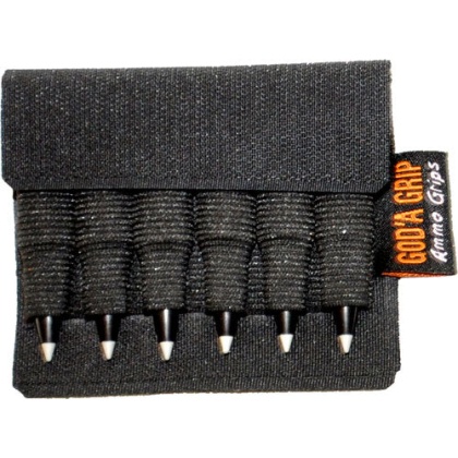 God\'a Grip Ammo Grip Standard - 6 Shell Holder Black W- 3m