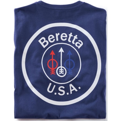 Beretta T-shirt Usa Logo - Small Navy Blue