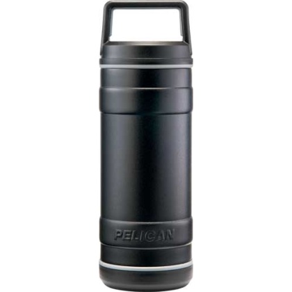 Pelican Traveler 18 Oz Bottle - Screw Top Leak Proof Ss Blk