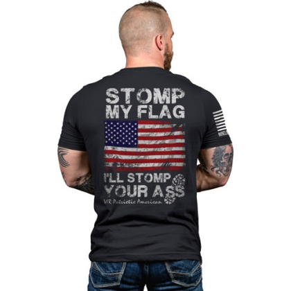 Nine Line Apparel Stomp My - Flag Men\'s T-shirt Black X-lrg