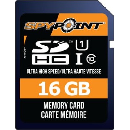 Spypoint Trail Cam 16gb Sd - Card High Speed Class 10 Blk