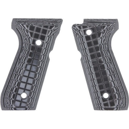 Pachmayr Dominator G10 Grips - Beretta 92fs Gray-blk Grap<