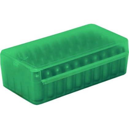 Mtm Ammo Box .45acp-.40sw-10mm - 50-rounds Side Slide Cl Green