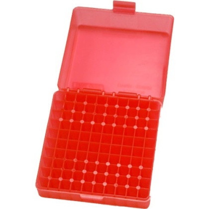 Mtm 100 Round .17hmr-.22mag - Ammo Box See Through Clear Red