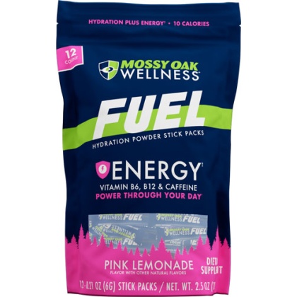 Mossy Oak Wellness Fuel Energy - Pink Lemonade Mix 12 Stck Pack