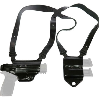 Galco Miami Ii Shoulder System - Rh Leather S&w M&p 9-40 Black