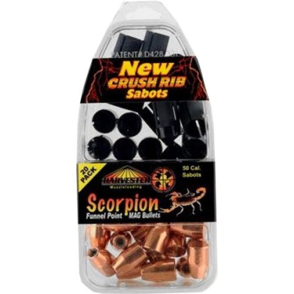 Harvester Scorpion 50cal 260gr - .451 Funnel Point Sabot 20pk