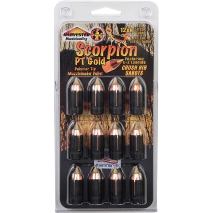 Harvester Scorpion 50 Cal. - 300gr .451 Poly Tip Sabot 12pk