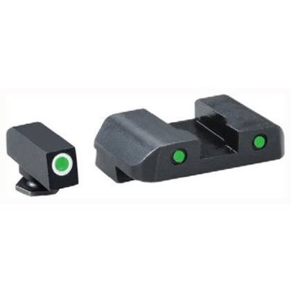 Ameriglo Tritium Pro Oper. Set - Green-green Glock 17 & 22+