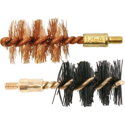 Otis Bore Brush .12 Ga 2-pack - 1-nylon 1-bronze 8-32mm Thread