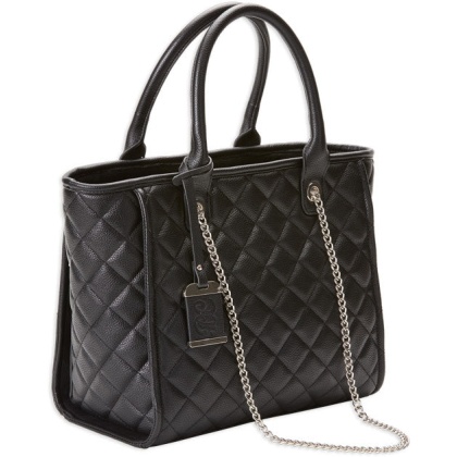 Bulldog Concealed Carry Purse - Quilted Tote Style Black