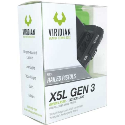 Viridian Laser-light X5l Green - Gen3 Uni Rail Mnt W-ecr