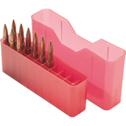 Mtm Ammo Box Medium Rifle - 20-rounds Slip Top Style Clred