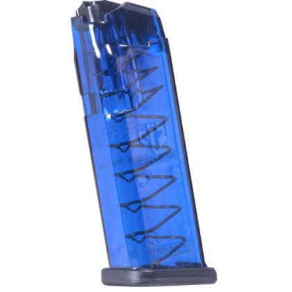 Ets Magazine Glock 19 9mm 15rd - Trans Blue Fits 19-26