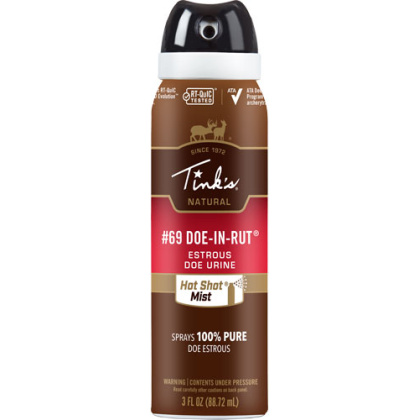 Tinks Deer Lure #69 Doe-in-rut - Hot Shot Mist 3oz. Aerosol