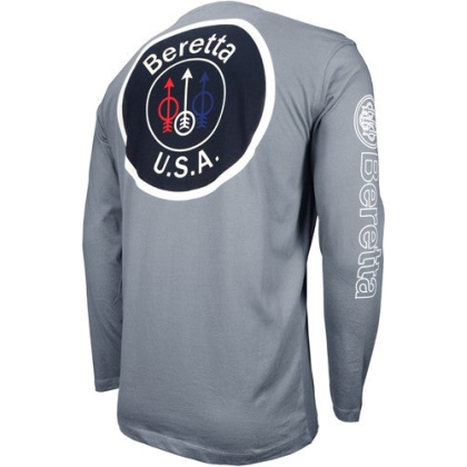 Beretta T-shirt Long Sleeve - Usa Logo X-large Dove Gray