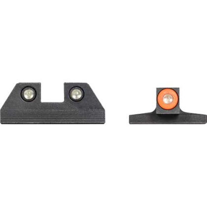 Night Fision Tri Glow Dome Org - Dot-square Rear Sig P365 Set