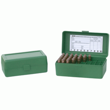 Mtm Ammo Box Wsm & .45-70 - 50-rounds Flip Top Style Green