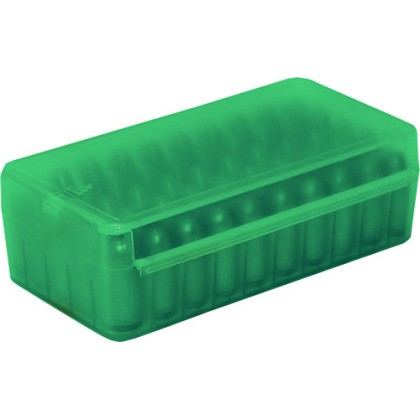 Mtm Ammo Box 9mm Luger-.380acp - 50-rounds Side Slide Cl Green