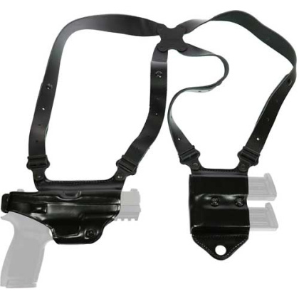 Galco Miami Shoulder System - Rh Leather Sig P320f 9-40 Blk