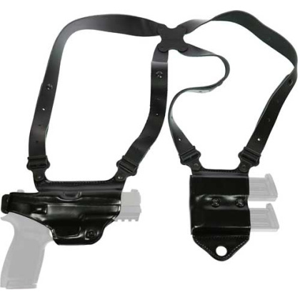 Galco Miami Shoulder System - Rh Leather Glk 17-19-22-23 Blk