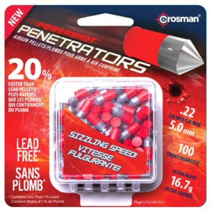 Crosman Pellets .22 Lead Free - 16.7 Grain 100 Count