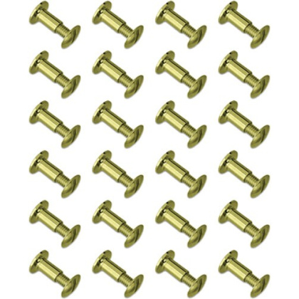 Grovtec Brass Chicago Screws - 24-pack