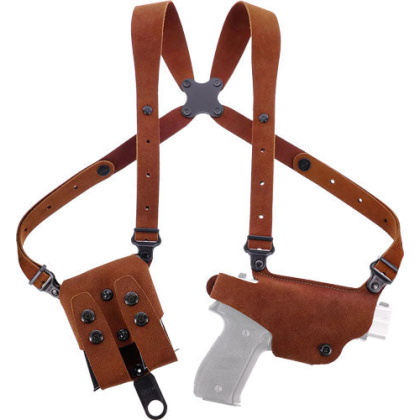 Galco Classic Lite 2 Shldr Hol - Lh Leather Glock 17-19-26 Nat