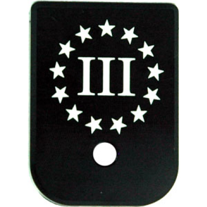 Cruxord Magazine Base Plate - 3% Flag Fits Most Glocks