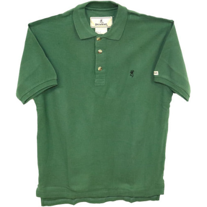 Bg Jr. Short Sleeve Buck Mark - Polo Jr. Large Forest Green<